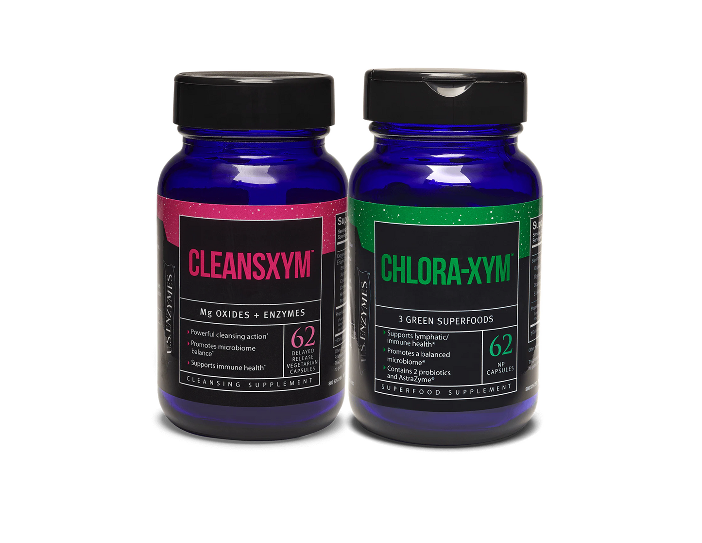 20% off CLEANSXYM & CHLORA-XYM, online code: CLEANSE